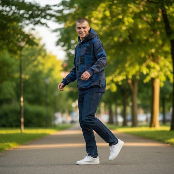 Samuel Zelig Patchwork Hoodie – Navy Blue – Size XL – Heavyweight Cotton – NWOT - Picture 9 of 12